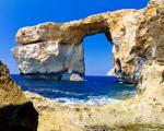 Das blaue Fenster von Malta - Dieser Anblick ist seit dem 8. März 2017 Geschichte. Ein Sturm ließ die Felsenbrücke inklusive Pfeiler einstürzen.
