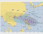 Supertaifun Mangkhut. Grafik: JTWC - Supertaifun Mangkhut bewegt sich auf Südostasien zu. © JTWC
