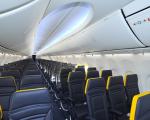 Ryanair spendiert seinen Maschinen das neue Sky Interieur von Boeing. - Bald füllen sich diese Sitzreihen bei Ryanair mit Passagieren nach Luxemburg oder Lamezia. © Ryanair
