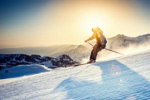 Skifahrer auf der Piste