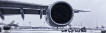 Flugzeug Flughafen Schnee New York