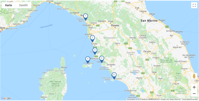 Map Rundreise Toskana III