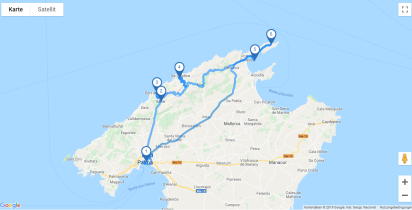 Map Rundreise Mallorca I