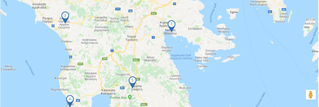 Map Rundreise Peloponnes II