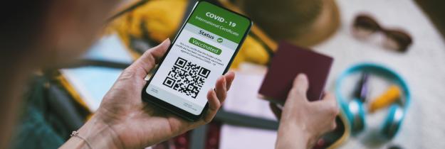Smartphone mit Corona-App Smartphone mit Corona-App