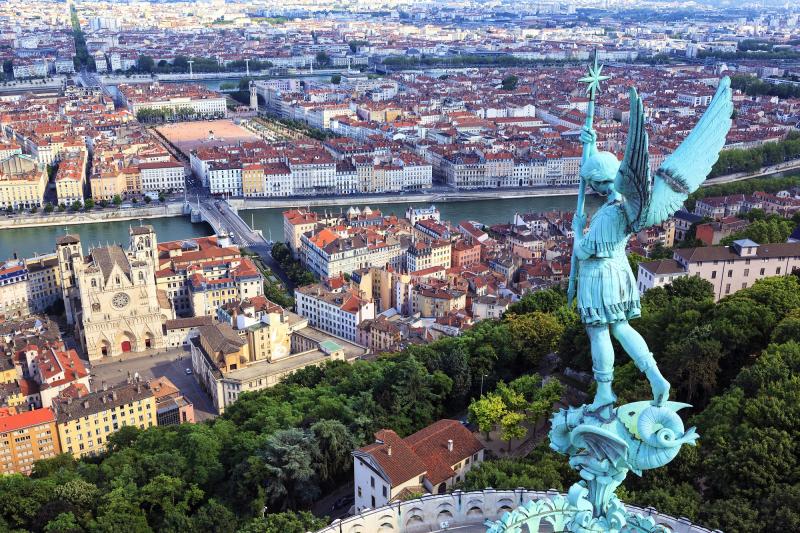 Frankreich: Lyon - Luftaufnahme