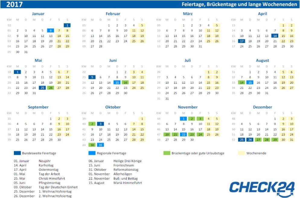 Sonstiges: Brückentage 2017 I