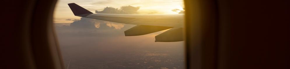 Flugzeug-Sonnenuntergang